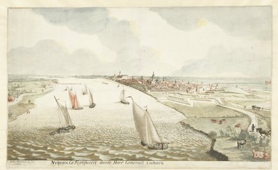 View of the Fortifications at Nijmegen on the Waal by Martinus Berkenboom