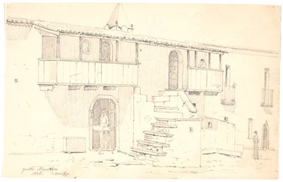Street in Grotta Minarda in Abruzzo by Martinus Rørbye