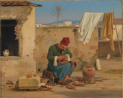 Greek Shoemaker by Martinus Rørbye
