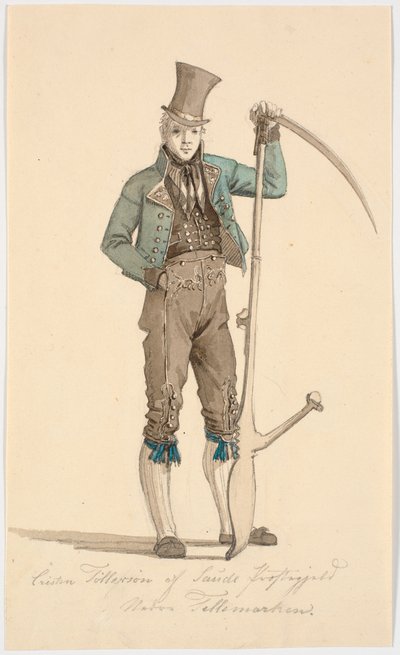 Christen Töllersön of Saude Parish. Lower Telemark by Martinus Rørbye