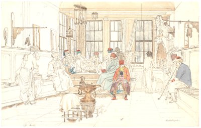 The Interior of a Turkish Café by Martinus Rørbye
