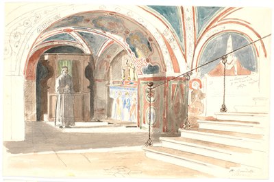 The Interior of the Chapel in the Monastery of S. Benedetto in Subiaco by Martinus Rørbye