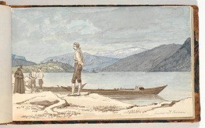 A Crossing Place. Figures by Boats by Martinus Rørbye
