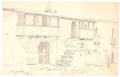 Street in Grotta Minarda in Abruzzo by Martinus Rørbye