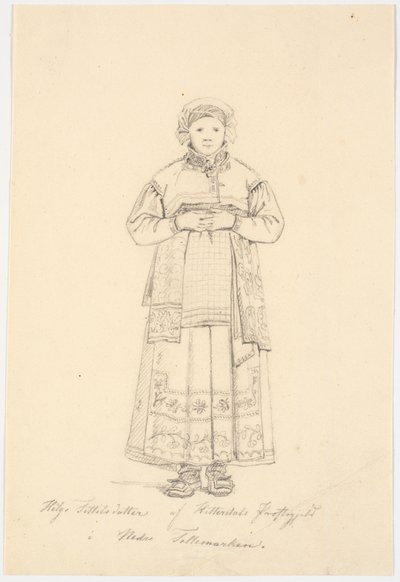 Helga Fittilsdatter of Hitterdal Parish in Northern Telemark by Martinus Rørbye