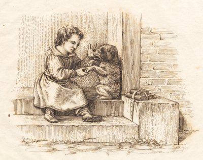 Illustration for "Fifty Fables for Children" by Hey by Martinus Rørbye