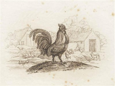Illustration for "Fifty Fables for Children" by Hey by Martinus Rørbye