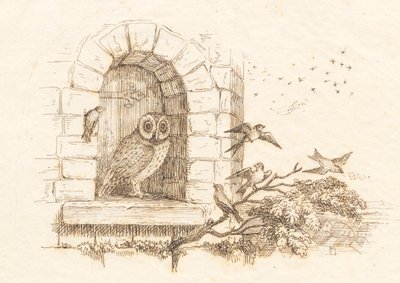 Illustration for "Fifty Fables for Children" by Hey by Martinus Rørbye