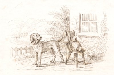 Illustration for "Fifty Fables for Children" by Hey by Martinus Rørbye