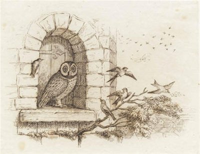Illustration for "Fifty Fables for Children" by Hey by Martinus Rørbye
