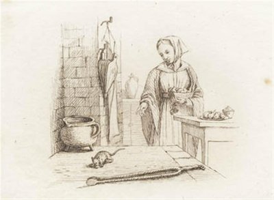 Illustration for "Fifty Fables for Children" by Hey by Martinus Rørbye