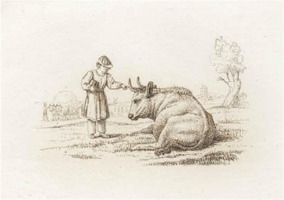 Illustration for "Fifty Fables for Children" by Hey by Martinus Rørbye