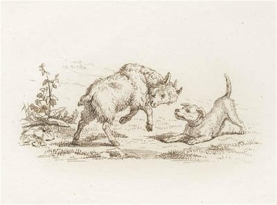 Illustration for "Fifty Fables for Children" by Hey by Martinus Rørbye