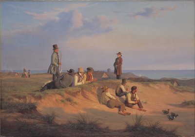 Men of Skagen on a Summer Evening in Good Weather by Martinus Rørbye