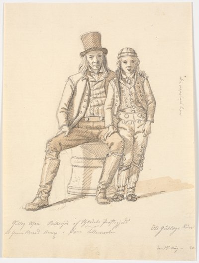 Ole Gullog and Son, Upper Telemark by Martinus Rørbye