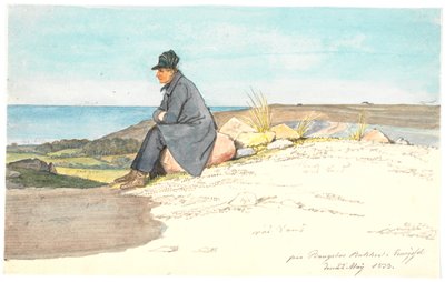 Seated Man in Bangsbo Hills, Vendsyssel, May 22, 1833 by Martinus Rørbye