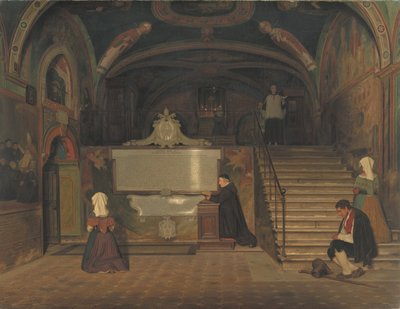 The Crypt in the Monastery of San Benedetto in Subiaco, Italy by Martinus Rørbye
