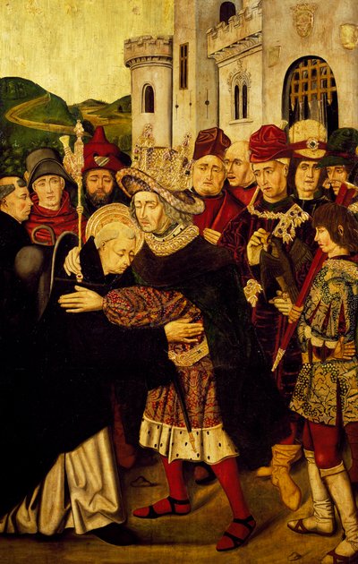 King Ferdinand I of Castile Receiving St Dominic of Silos by Martín Bernat
