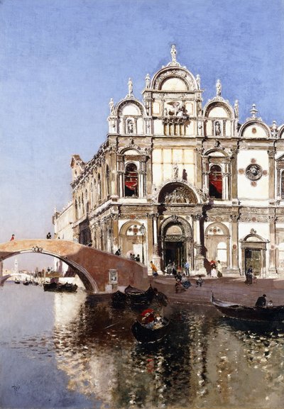 Scuola Grandi di San Marco and Campo San Giovanni e Paolo, Venice by Martín Rico y Ortega