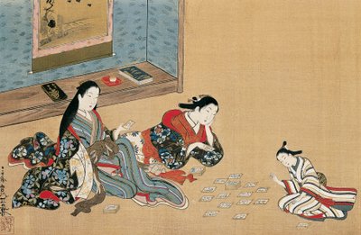 Women playing cards by Maruyama Okyo