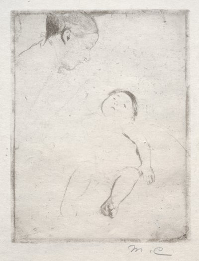 Bill Lying on his Mothers Lap by Mary Cassatt