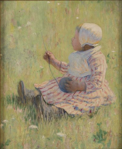 Girl playing with a ball of wool, c. 1875 by Mary Cassatt
