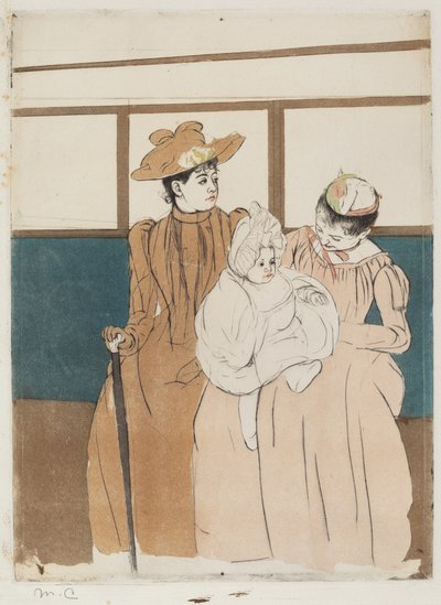 In the Omnibus, 1890-1891 by Mary Cassatt