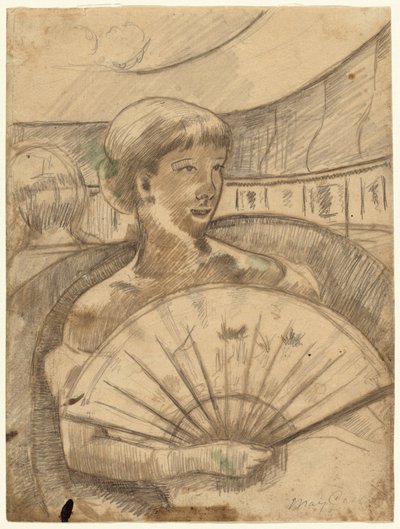 In the Opera Box No. 3 [recto], 1880 by Mary Cassatt