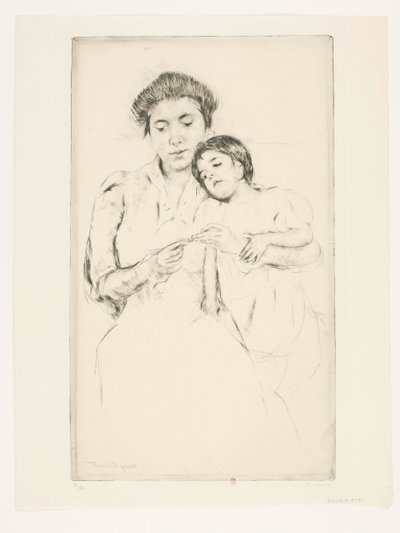 Crochet Lesson by Mary Cassatt