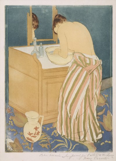 Woman Bathing (La Toilette) by Mary Cassatt