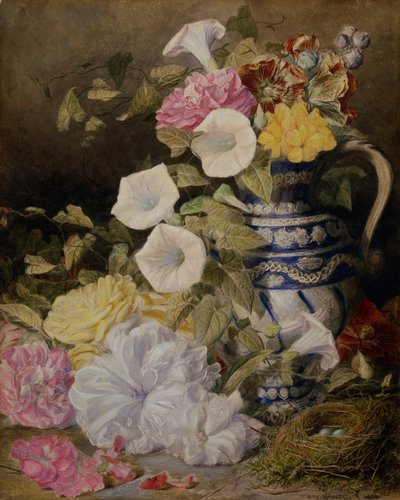 A Still Life with a Vase of Flowers by Mary Elizabeth Duffield