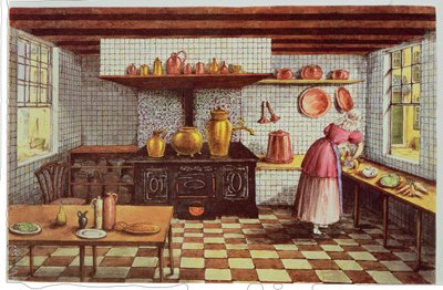 Kitchen of the Hotel St. Lucas, in the Hoogstraat, Rotterdam by Mary Ellen Best