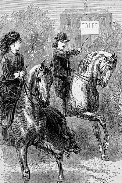 A woman looking at house for let by Mary Ellen Edwards