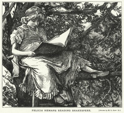 Felicia Hemans Reading Shakespeare by Mary L. Gow