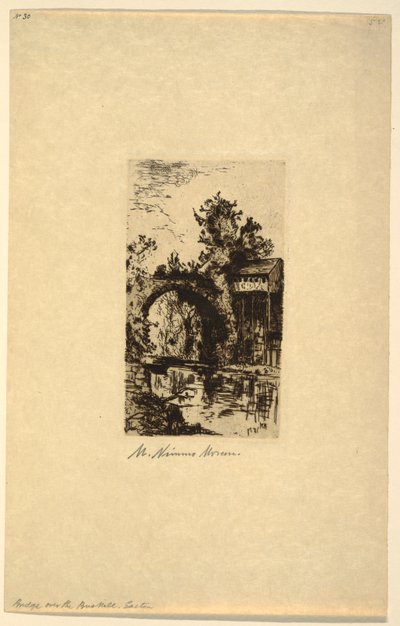 Bridge over the Bushkill River, Easton, Pennsylvania by Mary Nimmo Moran