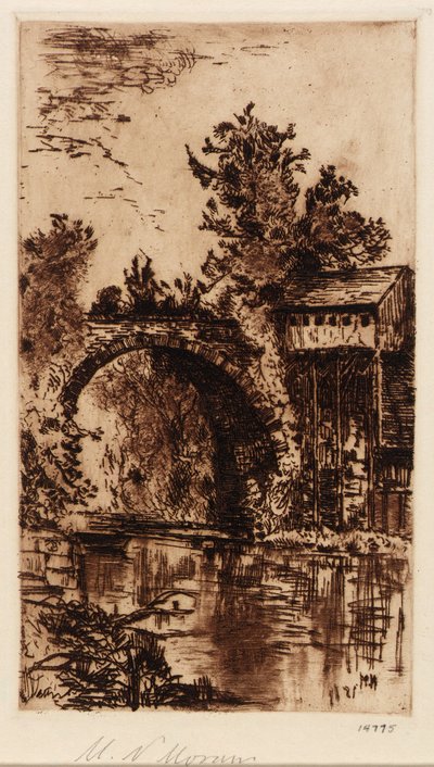 Bridge over the Bushkill, Easton, Pa. by Mary Nimmo Moran