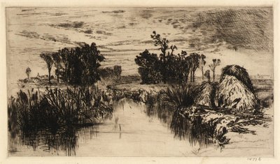 Cattails and Trees by Mary Nimmo Moran