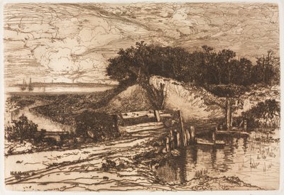 Gardiners Bay, Long Island, seen from Fresh Pond, 1881 by Mary Nimmo Moran