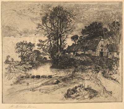 Landscape with Farm by Mary Nimmo Moran