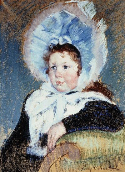 Dorothy in a Very Large Bonnet and a Dark Coat by Mary Cassatt