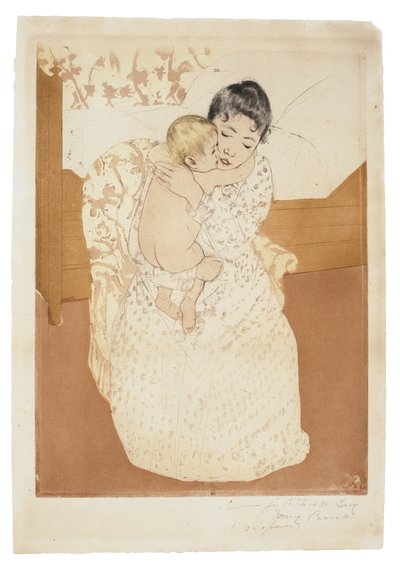 Maternal Caress by Mary Stevenson Cassatt