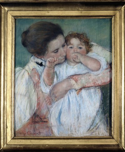 Mother and child - by Mary Cassatt, Musee d