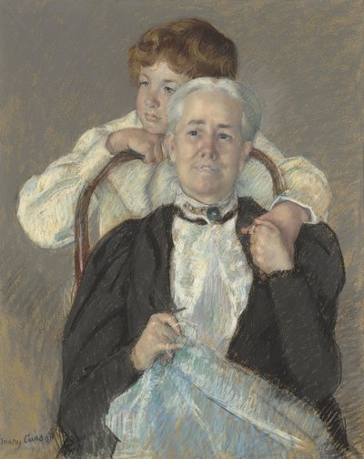 Portrait of Mrs. Cyrus J. Lawrence with Grandson R. Lawrence Oakley by Mary Cassatt