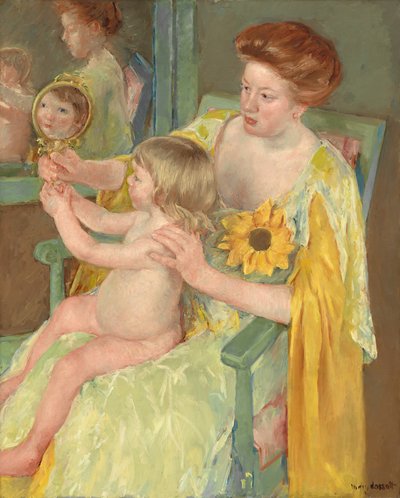 Woman with a Sunflower by Mary Stevenson Cassatt