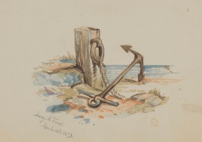 Untitled Mooring and Anchor, 1873 by Mary Vaux Walcott