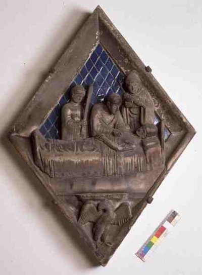 The Last Rites, relief tile from the Campanile by Maso di Banco