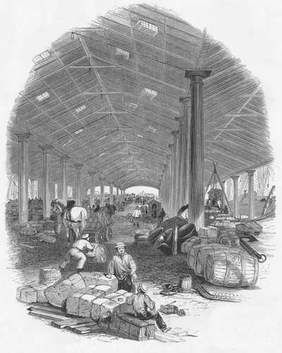Wharf Shed of the Trafalgar Dock, Liverpool, England by Mason Jackson