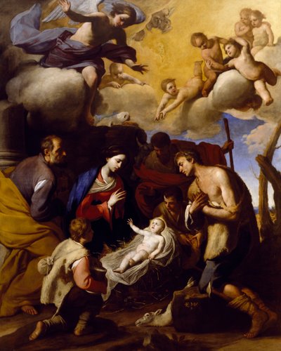 Adoration of Shepherds by Massimo Stanzione
