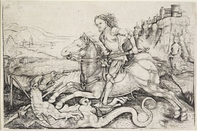 Saint George and the Dragon, c.1480-90 by Master A. G.