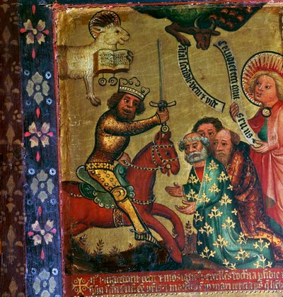 Painting showing the martyrdom of St Peter and St Paul by Master Bertram of Hamburg